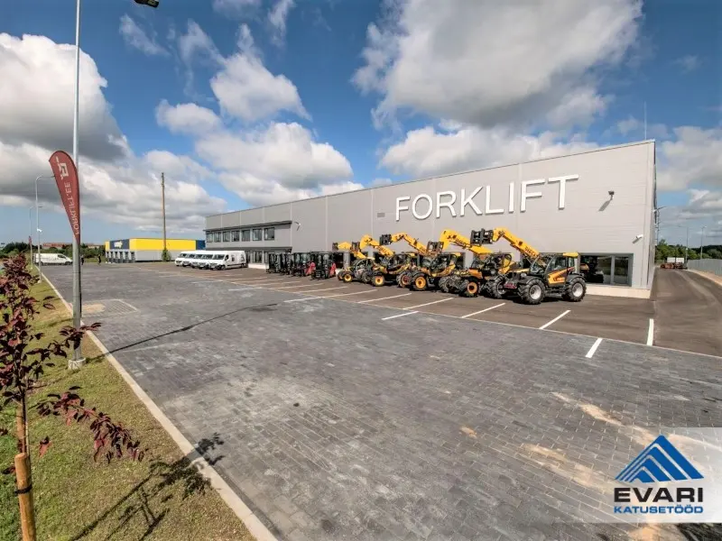 FORKTLIFT OÜ ÄRIHOONE KATUSETÖÖD HARJUMAAL KESK TEE 34 Forklift OÜ ärihoone katusetööd Harjumaal Rae vallas Aaviku külas Kesk tee 34