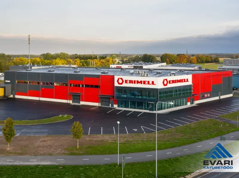 Erimell AS hoone lamekatuse ehitustööd Tartumaal