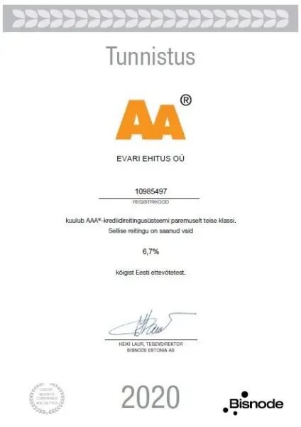 OÜ Evari Ehitus - kaasaegsed katuselahendused