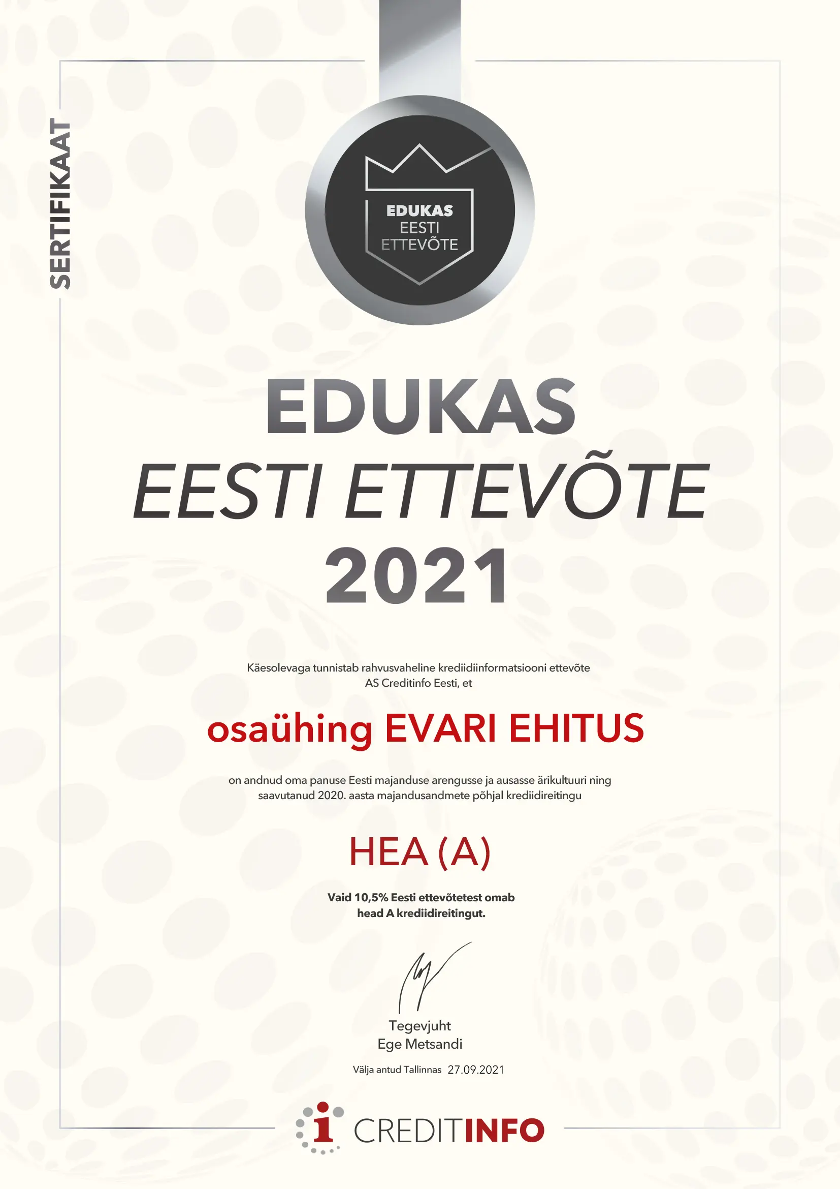 Edukas eesti ettevõte 2021 EEET2021