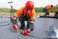 PVC katus, plastrullmaterjalist paani ühenduskoha ettevalmistamine