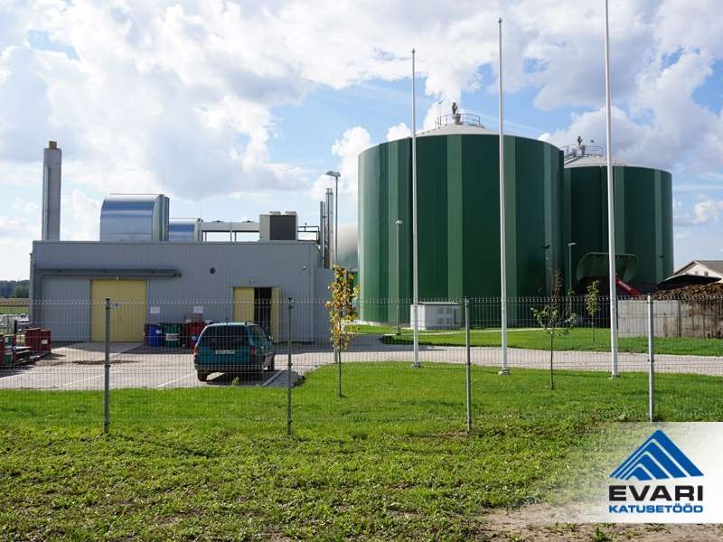 Tartu Biogaas OÜ Ilmatsalu biogaasijaama katus Tartumaal