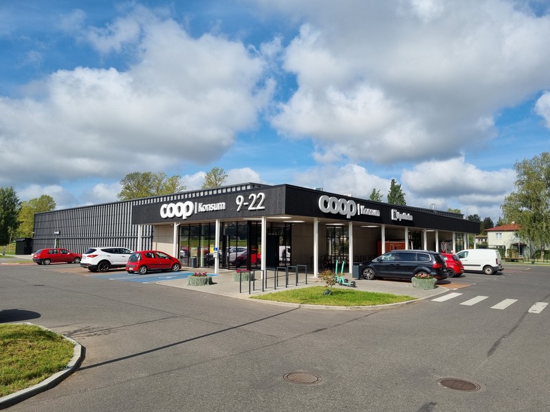 Maarjamõisa Coop katuse ehitus Tartus