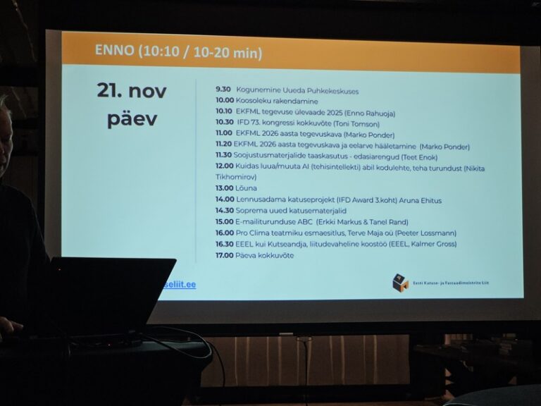 Katuseliidu sügisene Aastakoosolek 2025 toimus 21.-22.11.2025 Uueda Puhkekeskuses Pärnumaal. Vaata!