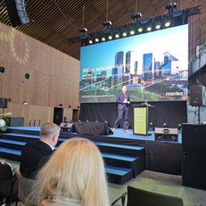 Alan Väli EELi aseesimees, Projekteerimise grupi juht, Merko Ehitus Eesti AS. Ehituskonverents Ehitus 2025+ Tallinna Sadama Kruiisiterminalis toimus 02.12.2025