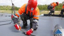 PVC katus, plastrullmaterjalist paani ühenduskoha ettevalmistamine