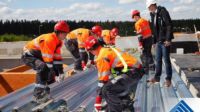 Profiilpleki paigaldus Maarjamaa Hariduskolleegiumi katused, profiilpleki paigaldus