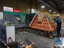 Eesti võistkond kivikatust ehitamas katuse MM 2018 Riias