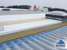 KATUSEKONSTRUKTSIOON PVC katusekattega katusekonstruktsioon