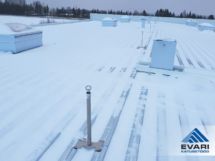 Katuse ehitamine talvel Tõrvandis Tartumaal