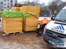 Katuse klaasvillsoojustus Telia büroohoone katuse klaasvillsoojustus Tartus Vaba 54/Kuu 51